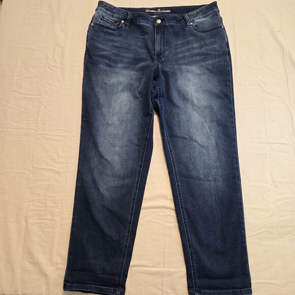 Tommy Bahama Indigo Palms Jeans Mid-Rise Slim Boyfriend Size 14 - Picture 1 of 10
